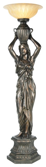 Young Maiden 1 Light Floor Lamp In Bronze Traditional Floor