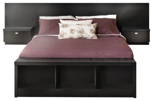 Bowery Hill Queen Platform Storage Bed With Floating Headboard - Queen Platform Bed Frame With Headboard And Storage Bowery Hill Queen Platform Storage Bed With Floating Headboard - Queen Platform Bed Frame With Headboard And Storage