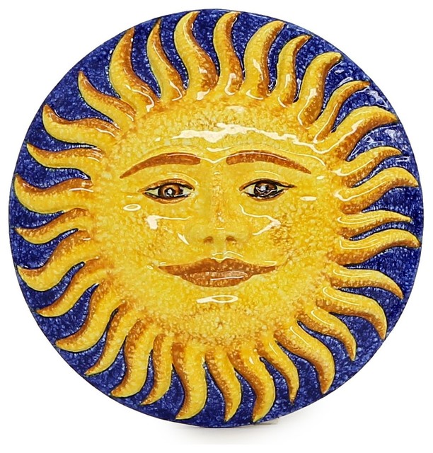 Fratello Sole Sorella Luna Sun Hand Painted Ceramic Celestial Sun Hand Painted Ceramic Celestial