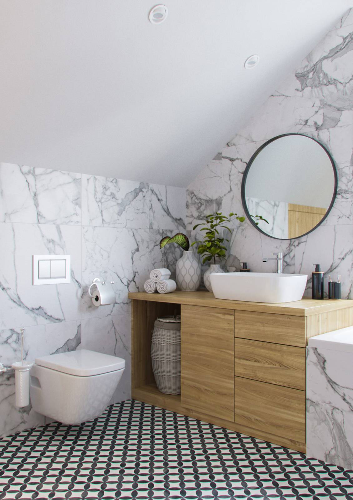 Мансардный этаж в сканди стиле