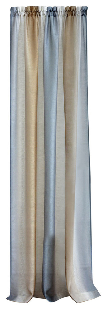 Spectrum Rod Pocket Window Curtain Panel, 50"x84", Silver/Gold