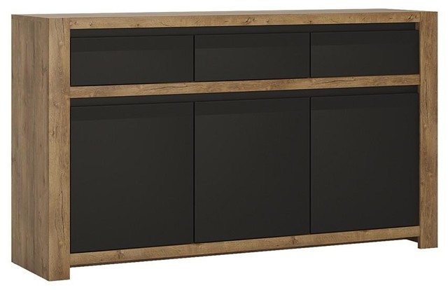 3-Door 3-Drawer Sideboard, Lefkas Oak
