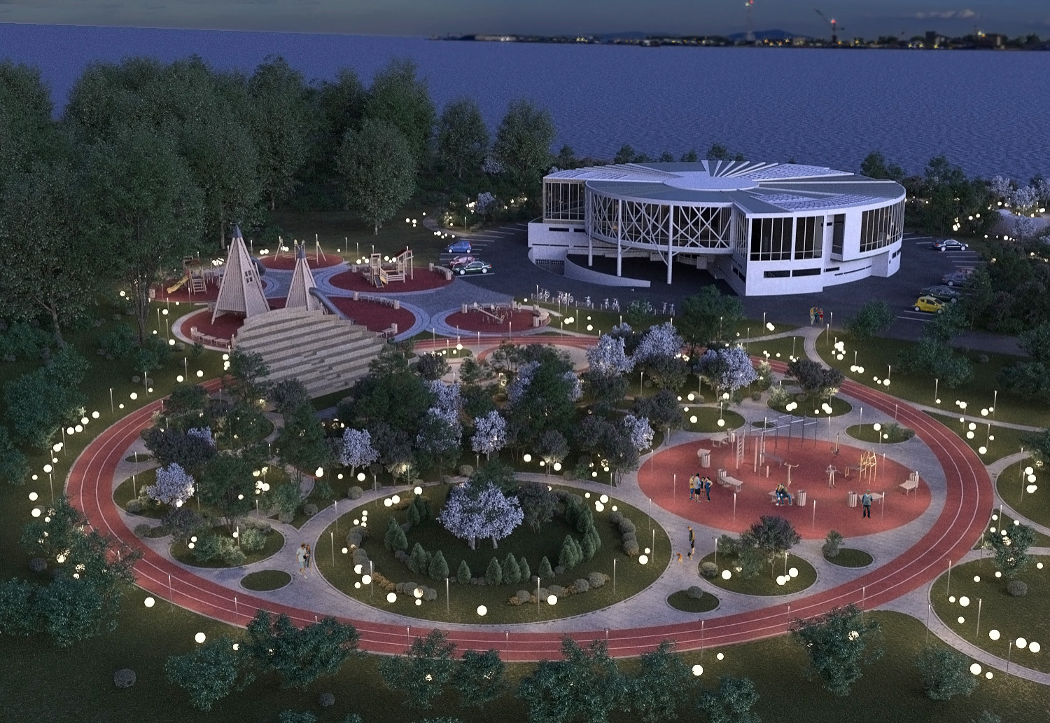 Визуализация & Ландшафтный дизайн с оранжерея