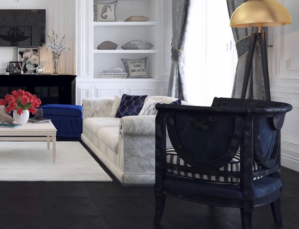 Интерьер трехкомнатной квартиры в историческом центре Петербурга