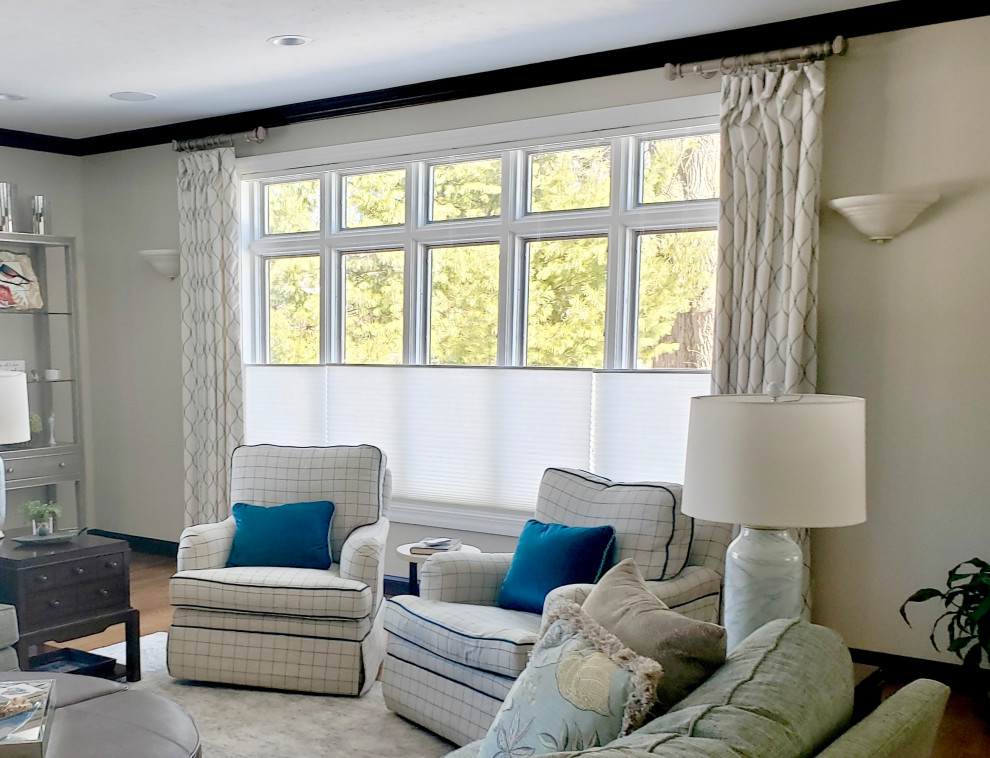 1.5 Width Panels with Top-Down Bottom-up Cellular Shades
