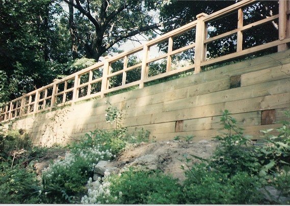 Retaning walls and top rail
