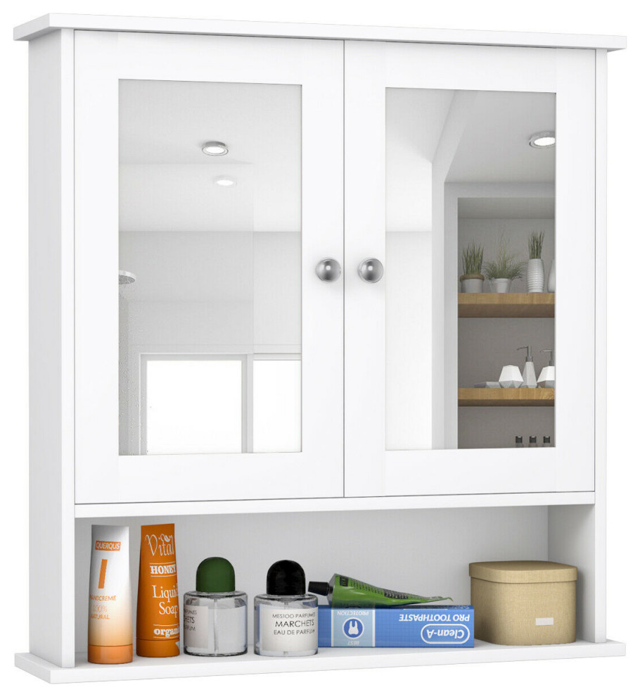 double bathroom wall cabinet