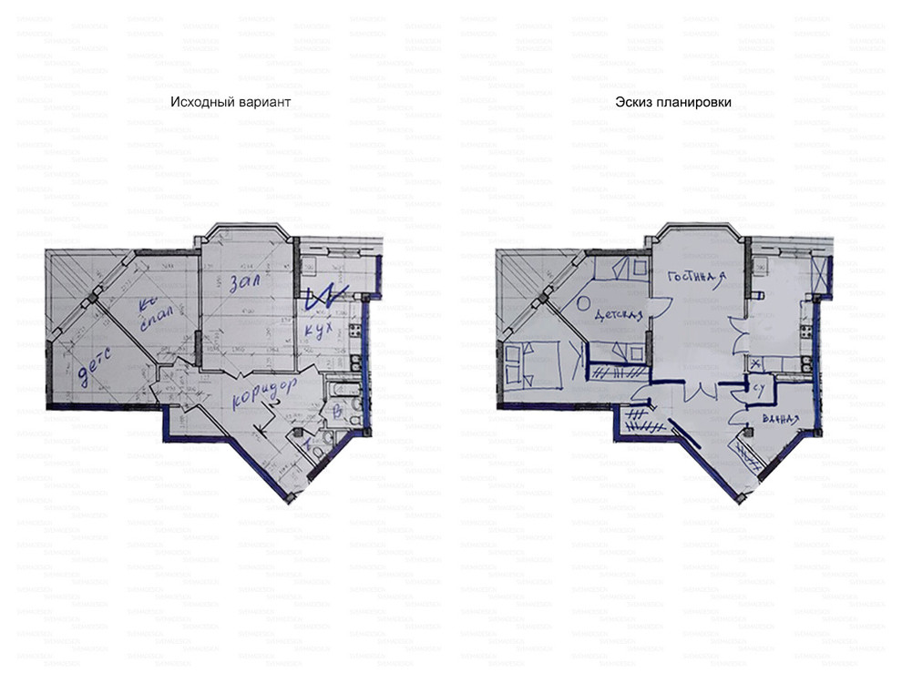 Идеи перепланировки для многокомнатных квартир
