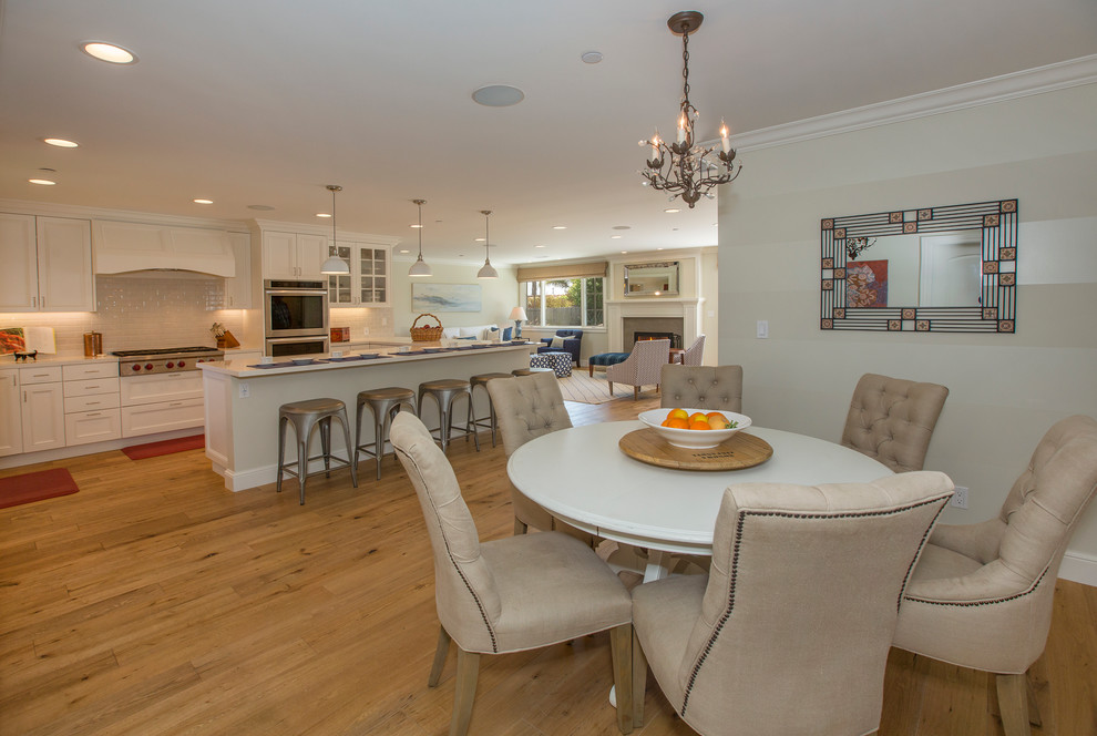 Photo of a beach style dining room in Santa Barbara.