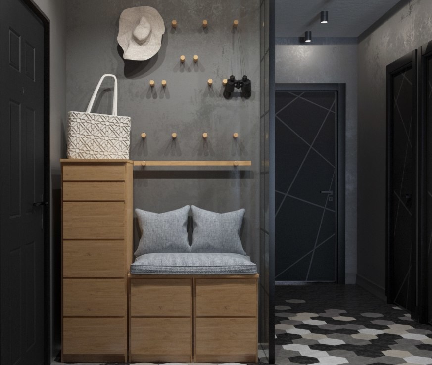 МИНИМАЛИСТИЧНЫЕ ФАКТУРЫ БЕТОНА И ДЕРЕВА В КОНТРАСТНОМ ИНТЕРЬЕРЕ