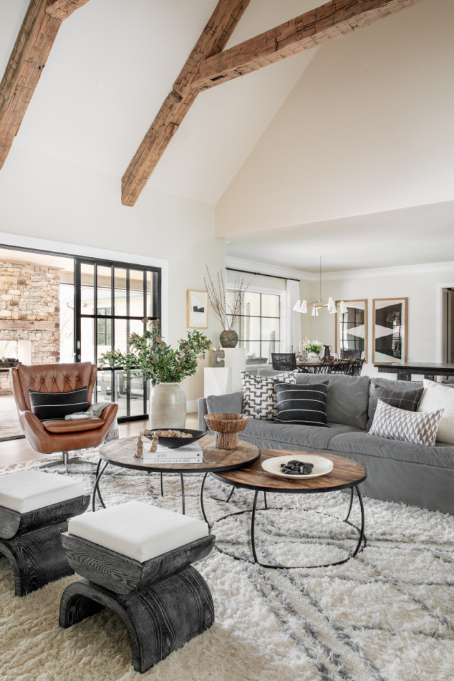 Design ideas for a transitional family room in Oklahoma City.