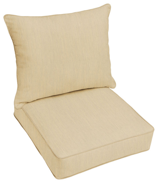 Sunbrella Spectrum Sand Outdoor Deep Seating Pillow and Cushion Set