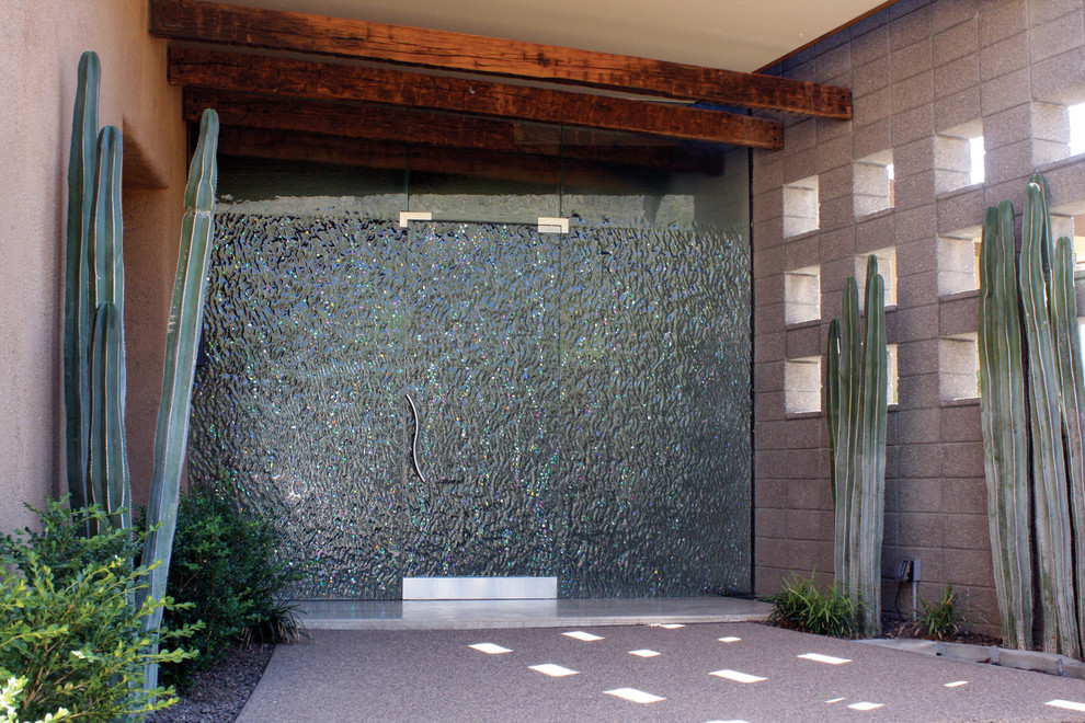 Inspiration for a contemporary entryway in Phoenix.