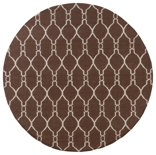 Surya FAL1000 Fallon Brown Round Area Rug Contemporary Area Rugs