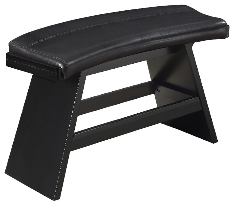 Lexicon Hillshaw Upholstery Pub Height Bench In Brown Transitional 