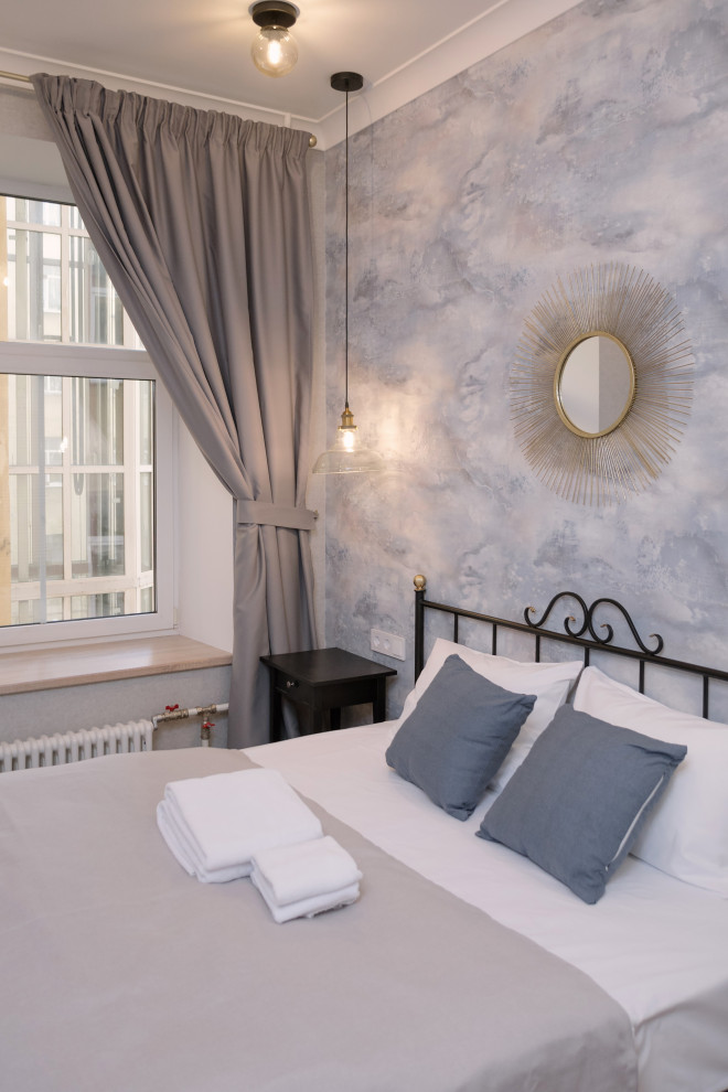 Реализация проекта в старом фонде СПб, квартира с камином.