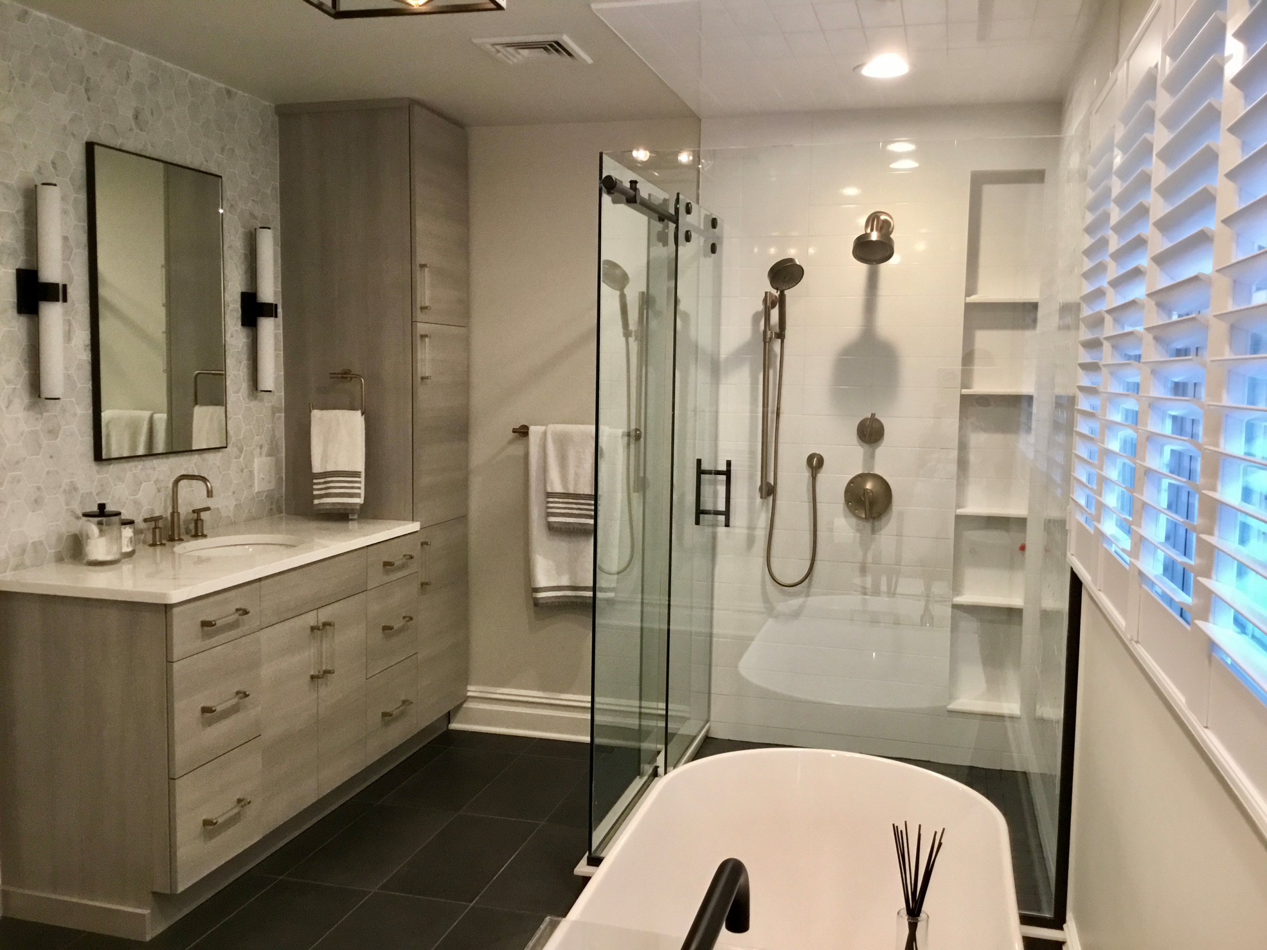 Fun Modern Master Bathroom