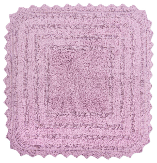 DII Mauve Square Crochet Bath Mat Contemporary Bath Mats by