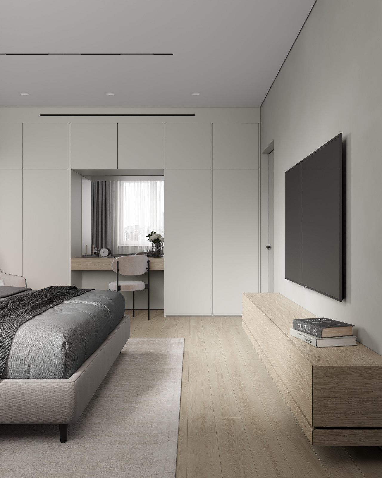 ЖК «Зенит», современный интерьер квартиры, построенный на контрастах