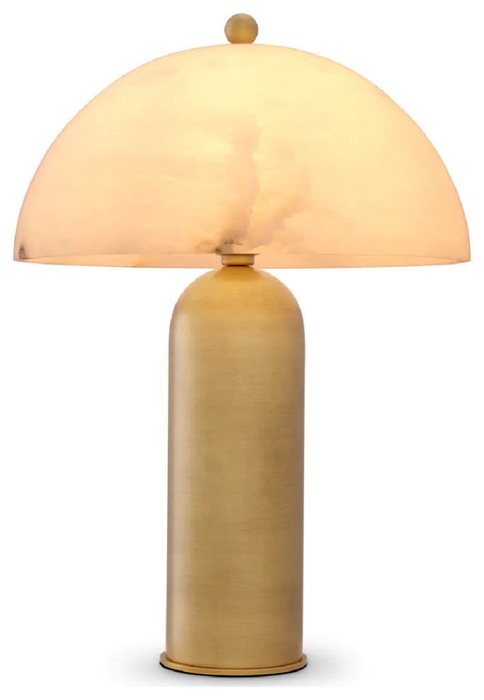 Domed Alabaster Table Lamp, Eichholtz Lorenza