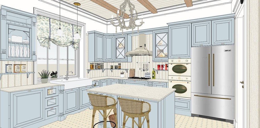 Эскизный проект летней кухни в стиле прованс