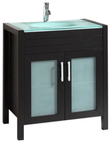 Eviva Roca Bathroom Cabinet With Integrated Glass Tempered Sink