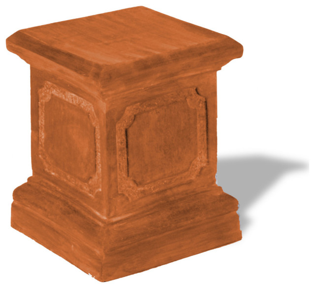 Paneled Pedestal, Terra Cotta