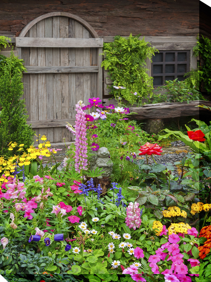 Rustic Garden Outdoor Art, 30x40 Farmhouse Outdoor Wall Art by