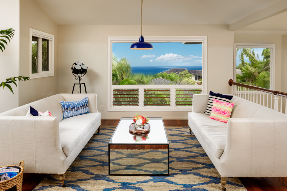Inspiration for a contemporary family room in Hawaii.