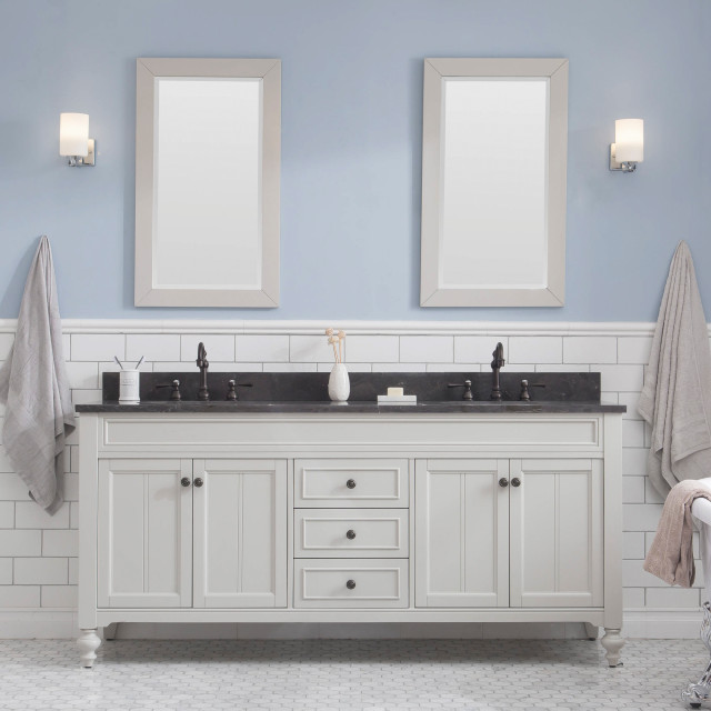 Potenza Ivory Gray Bathroom Vanity Traditional Bathroom Vanities