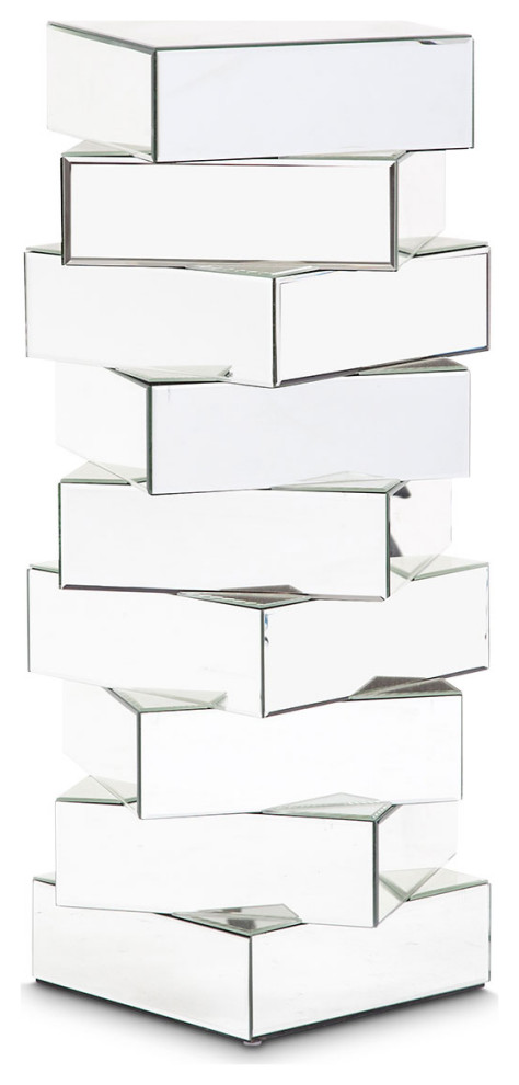 Montreal Mirrored Decorative Stand, Large