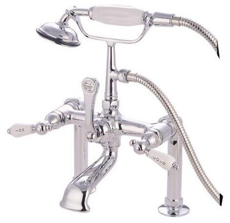 Elements Of Design DT1041CL Triple Handle Deck Mounted Clawfoot - Chrome