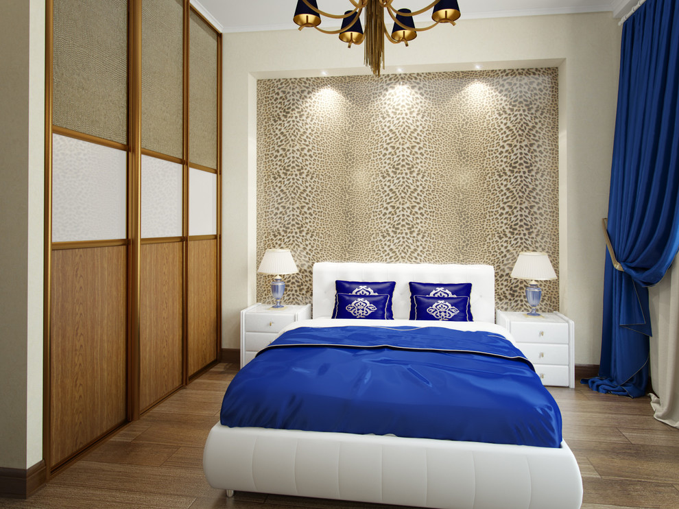 3D визуализация | Квартира в кремовых тонах с яркими акцентами