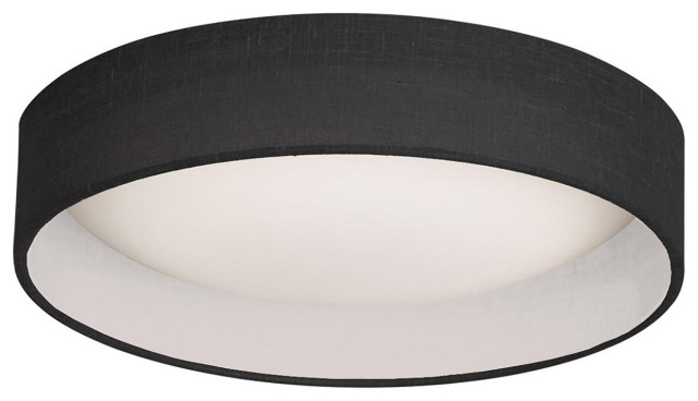 Modern 1 Light Flush Mount, Black - Transitional - Flush-mount Ceiling ...