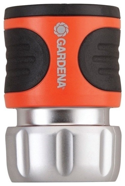 Gardena Premium Metal Male Garden Hose Connector With Water Stop