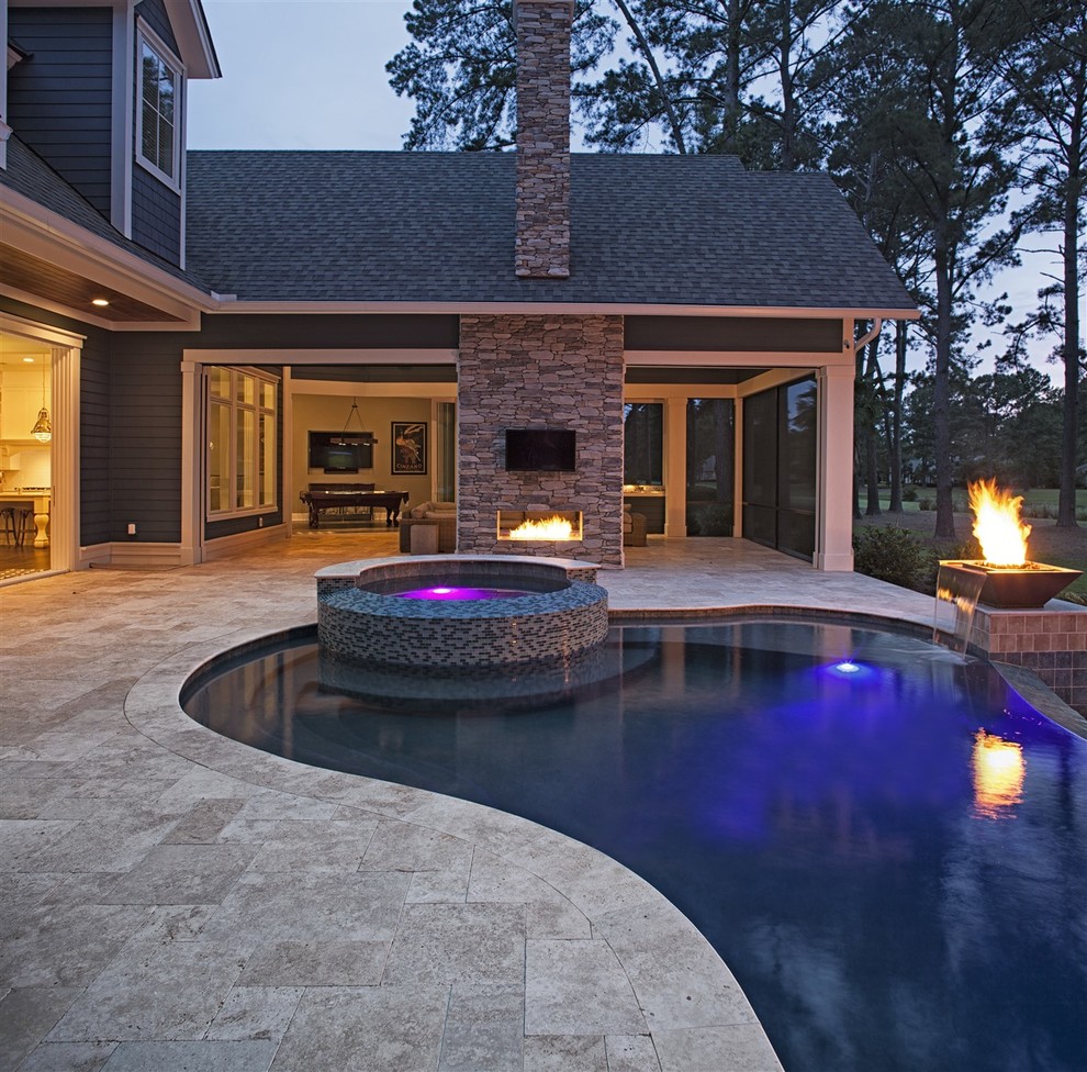 Example of a transitional pool design in Charleston