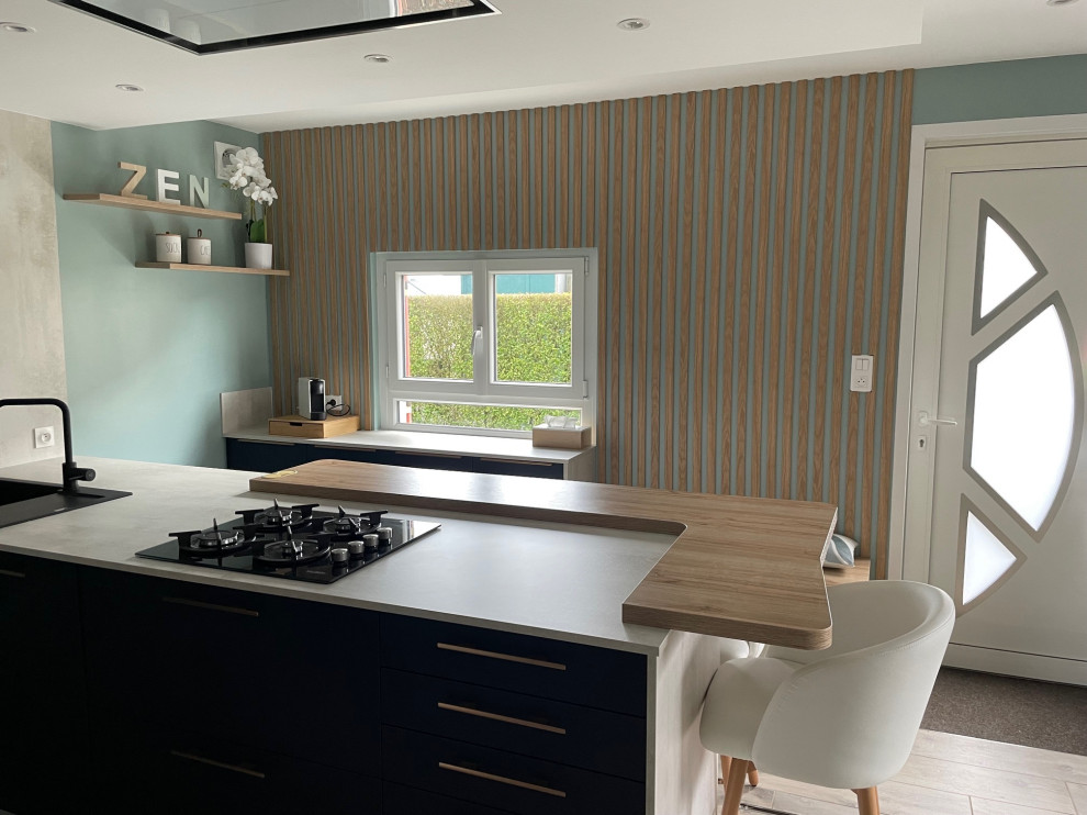Transformation d'une cuisine avec création d'une entrée-banquette