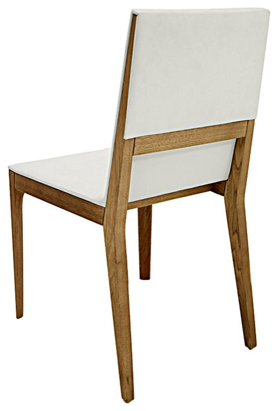 Adeline Dining Chair White Transitional Dining Chairs by BisonOffice Houzz