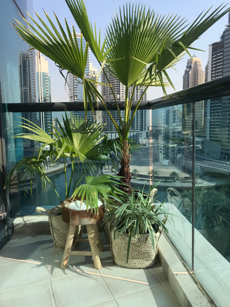 Inspiration for a rustic balcony in Other.