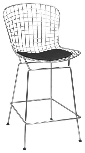Mid Century Modern Chrome Wire Bar Stool Contemporary Stools Mid Century Modern Chrome Wire Bar Stool Contemporary Stools And Counter By Ere