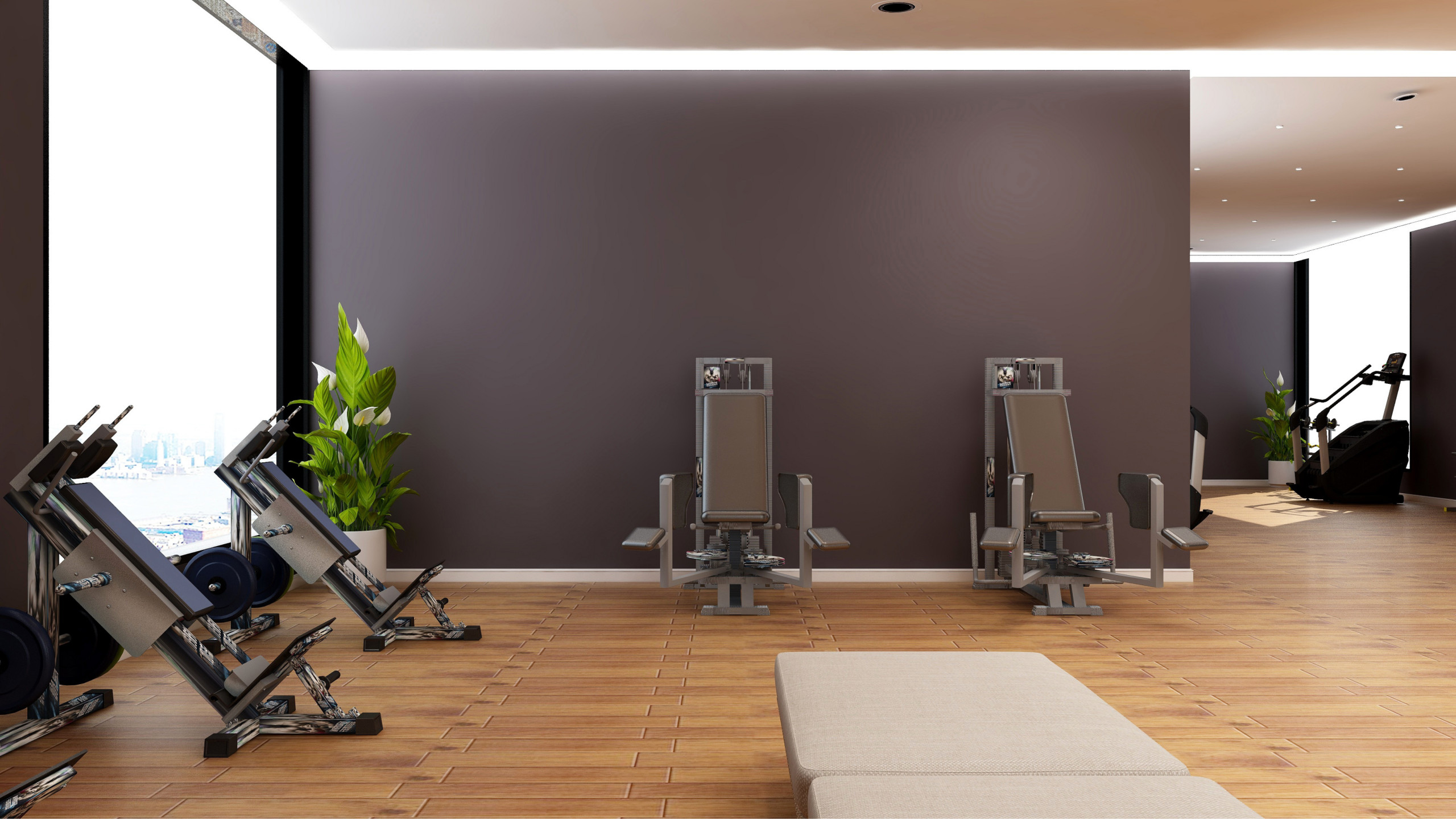 Contemporary Home Gym in Deep Hues at Tunbridge Wells