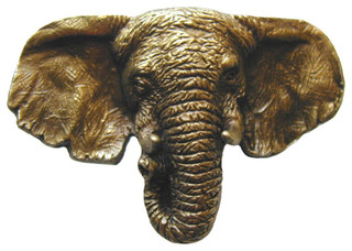 Goliath Elephant Knobs Antique Style Brass Tropical Cabinet