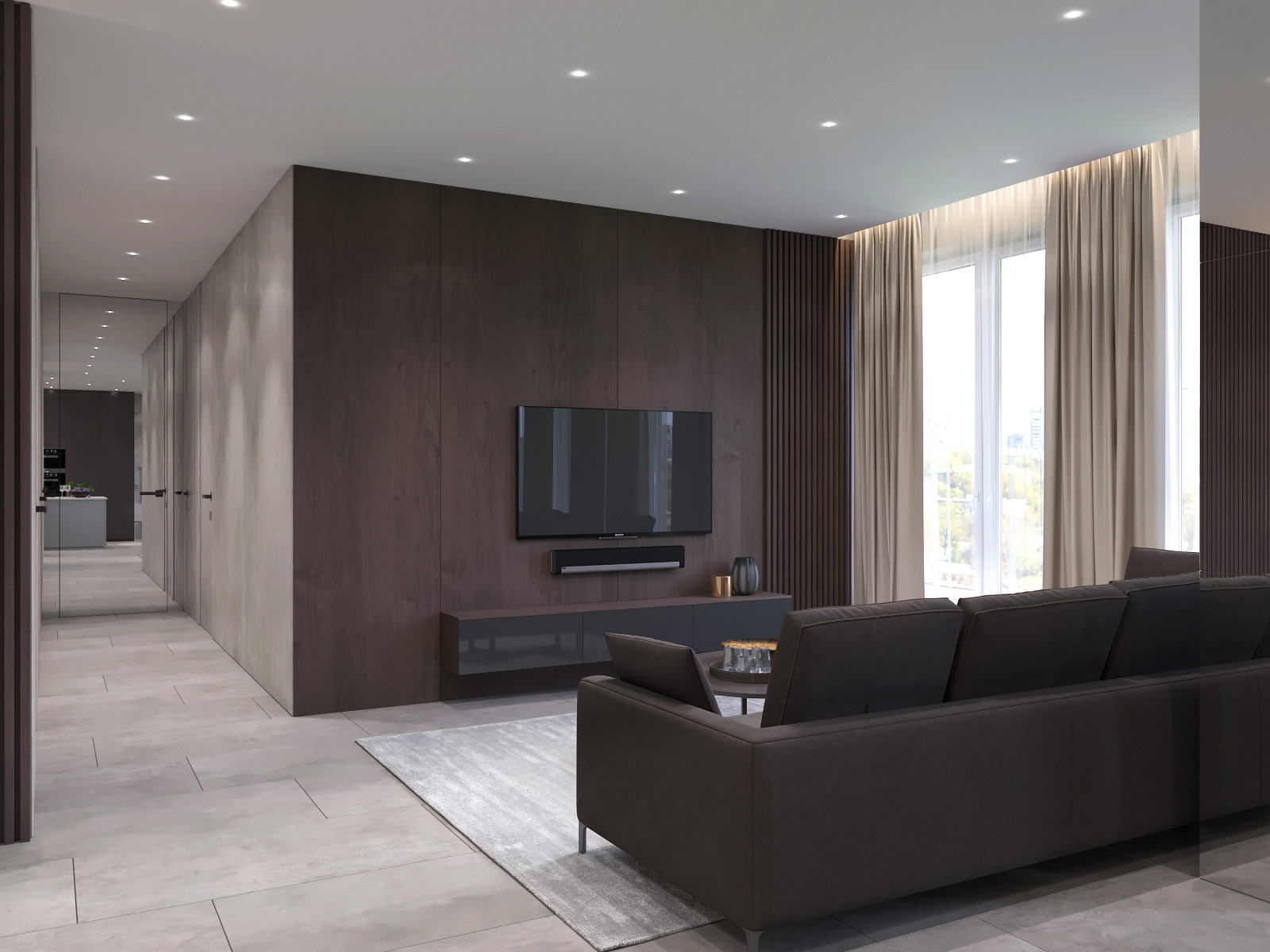 Дизайн интерьера квартиры в современном стиле в ЖК Вандер Парк