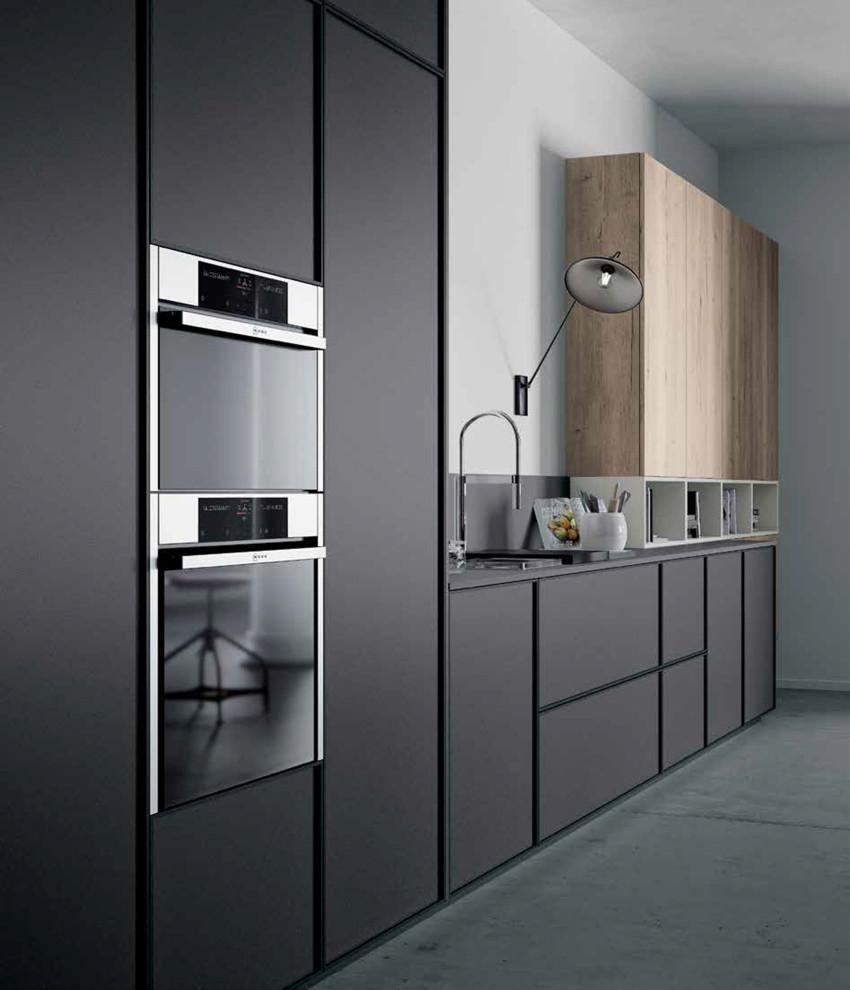 Design ideas for a contemporary kitchen in Lyon.
