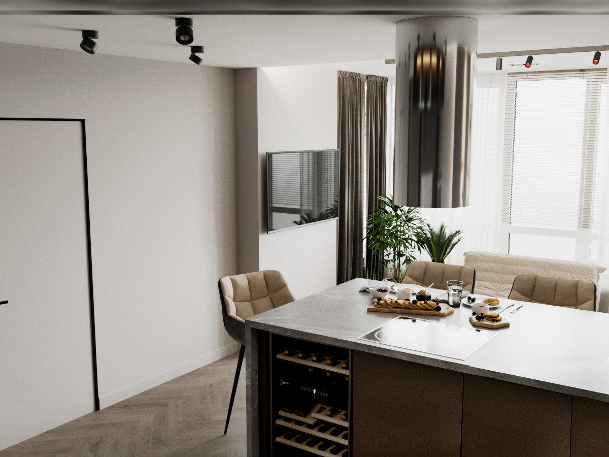 ДИЗАЙН ПРОЕКТ КВАРТИРЫ 52М2