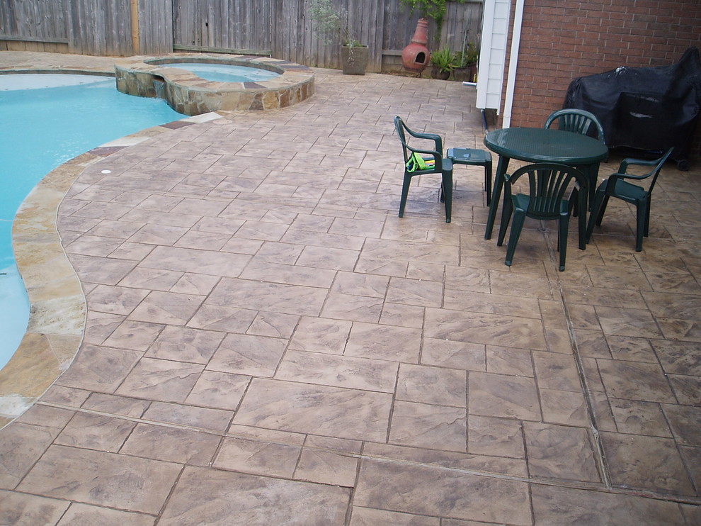 Stamped Concrete Traditional Patio Houston by Stamped Artistry