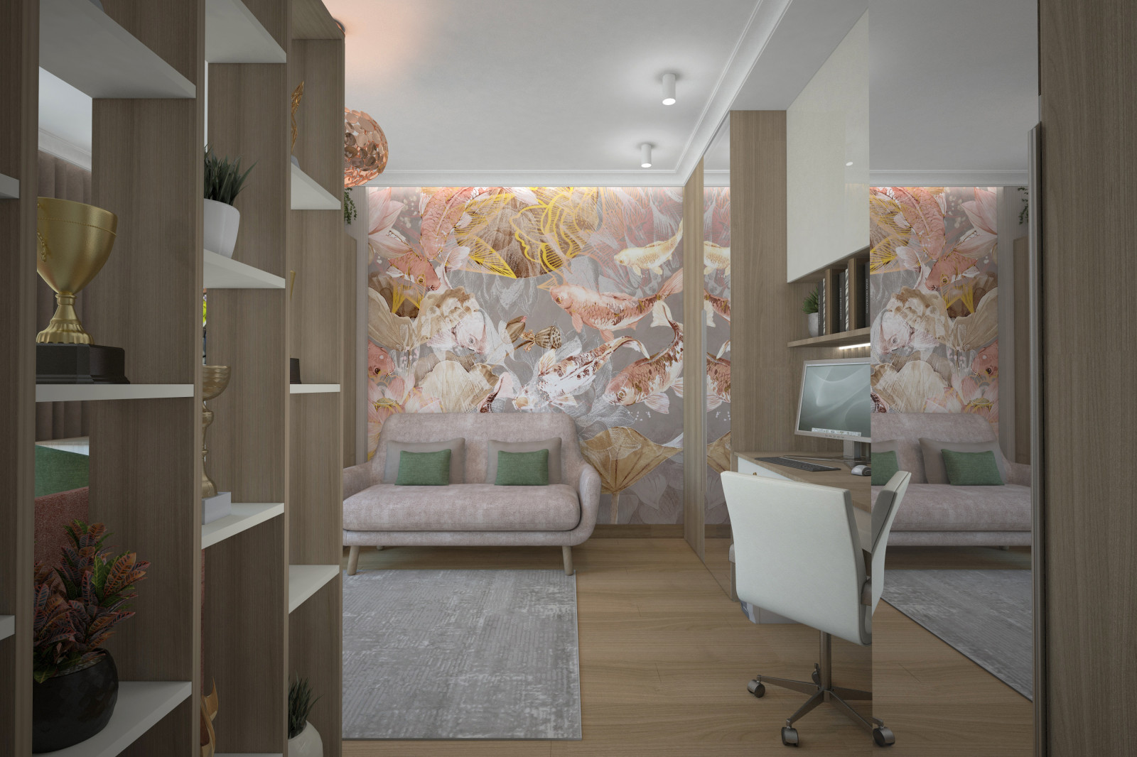 Две детские комнаты. Квартира в многоэтажном доме 160м2.