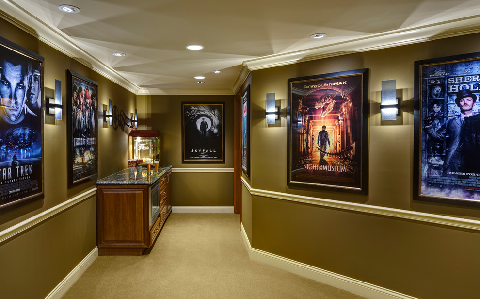 Lower Level Home Theater in Wildwood, MO - Traditional - Home Theater - St Louis - by DH Custom ...