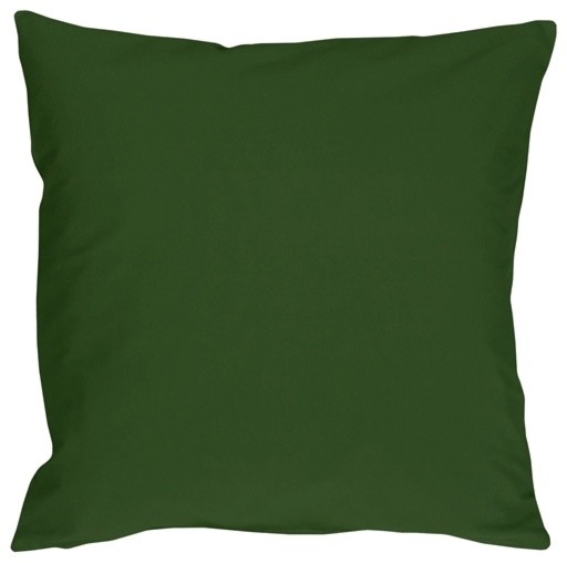 Pillow Decor - Caravan Cotton 16 x 16 Throw Pillows, Forest Green