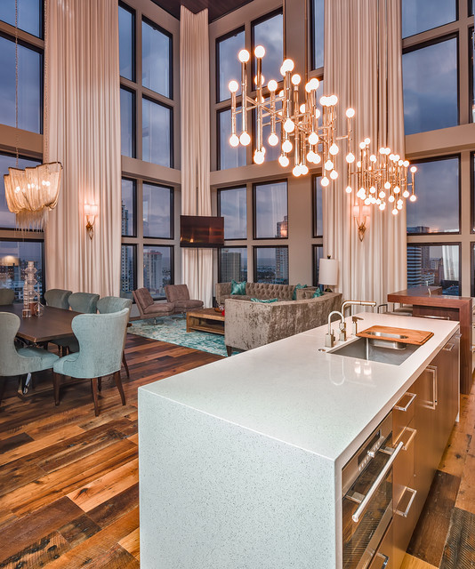 St. Petersburg Condo Rehab contemporary-kitchen